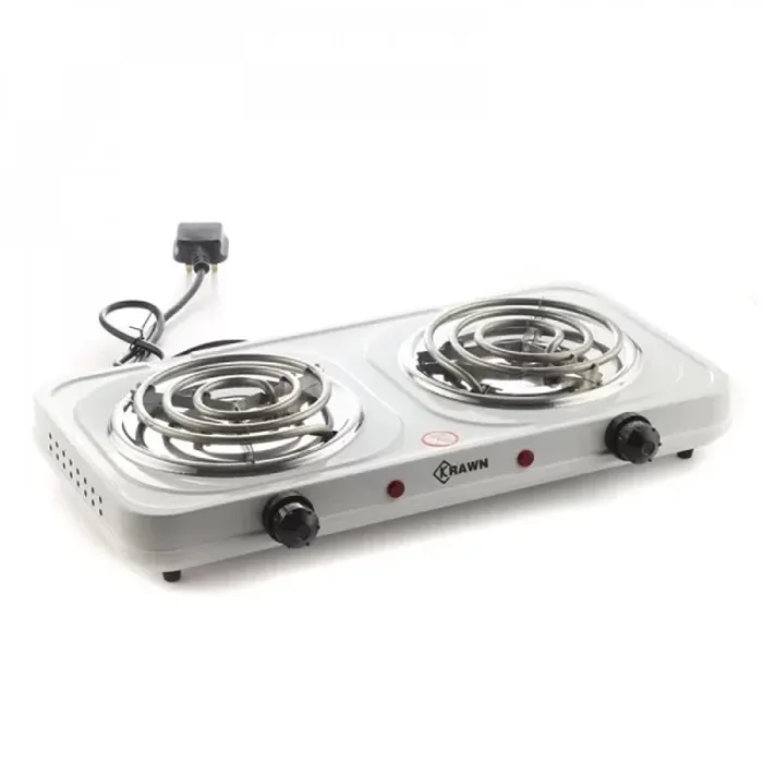 موقد كراون كهربائى مسطح حلزونى 2 شعلة - 2000 وات KW-6203 موقد كراون كهربائى