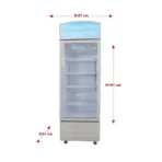 ثلاجة عرض بانكول 250 لتر 1باب زجاج - أبيضXLS-250W