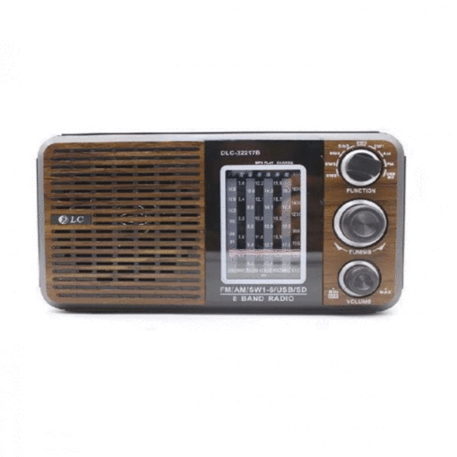 راديو dlc قابل للشحن 4*1 - 4 وات - بني