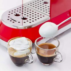 مكينة قهوة اسبريسو سميج - 1 لتر- أحمر