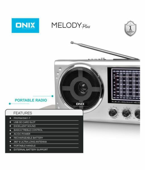 راديو قابل للشحن IMPEX - أبيض