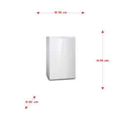 ثلاجة بيسيك باب واحد 3.2 قدم - أبيض