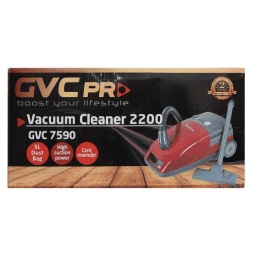 مكنسة كهربائية GVC PRO بطه 2200 وات 5 لتر - أحمر