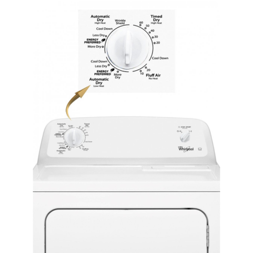 Whirlpool Dryer 7kg - 12 Programs - White - American