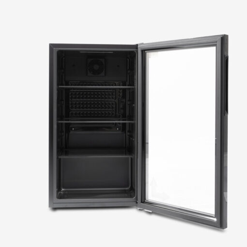 ثلاجة عرض 3.3 قدم يوجين باب زجاج - D_frost - أسود