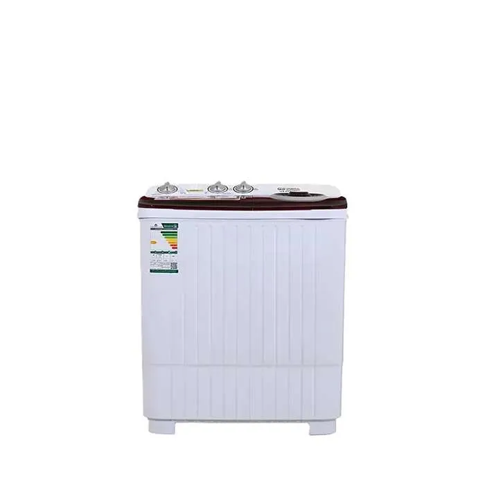 غسالة حوضين جنرال سوبريم - 7 كيلو - أبيض/أحمر GSTT70TR غسالة حوضين