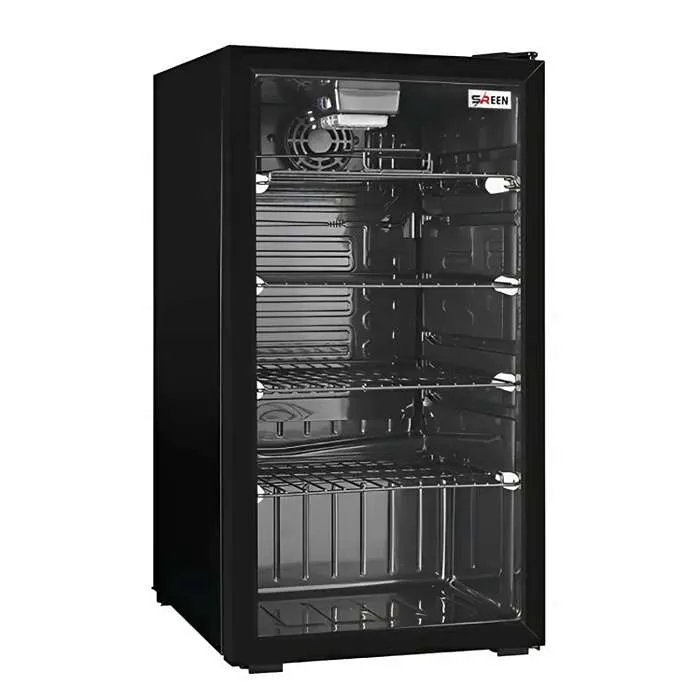 ثلاجة عرض صغيرة سرين باب واحد زجاج 3 قدم – أسود SRBC-94DF ثلاجة عرض صغيرة