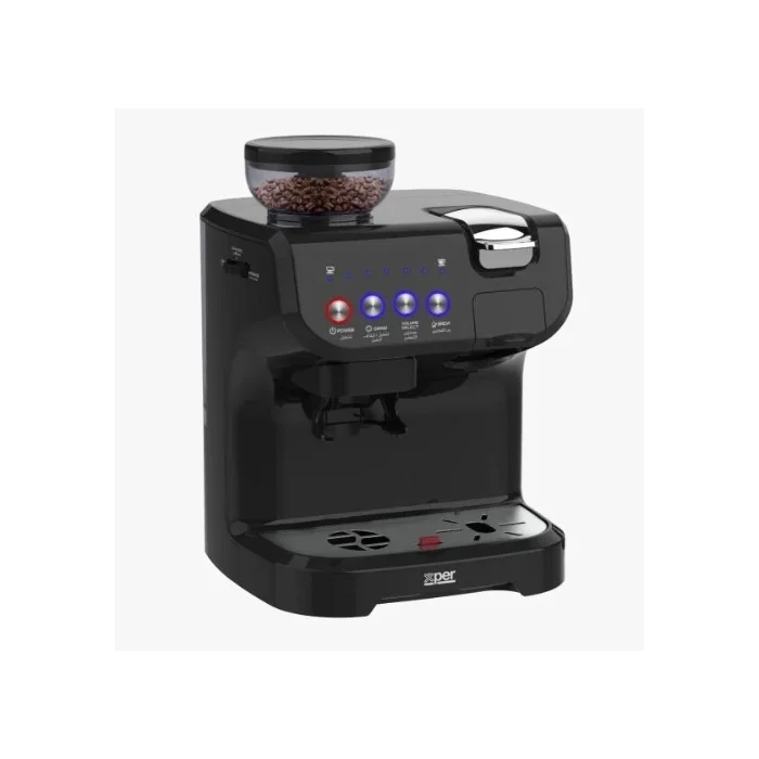 آلة قهوة كبسولات اكسبير 19بار - مطحنة للبن - 1560 وات XPKCG-750 آلة قهوة كبسولات