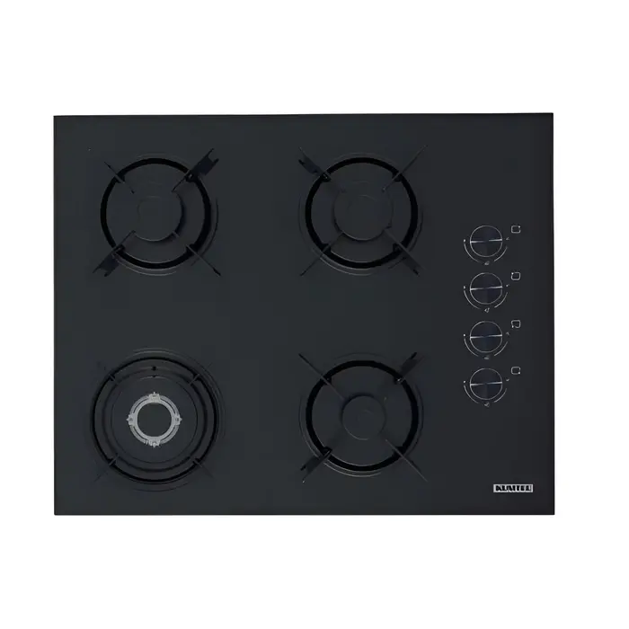 سطح غاز كومتيل بلت ان 4 شعلات 60 * 60 سم - أسود C65-40BTF سطح غاز