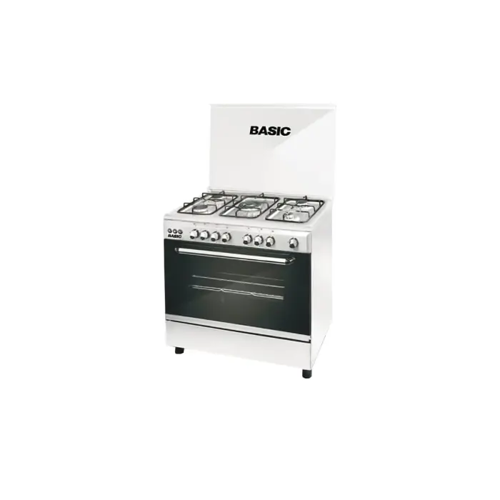 فرن غاز بيسك 5 عيون 60*80 سم أمان كامل - ستيل BO-R8060 فرن غاز بيسك