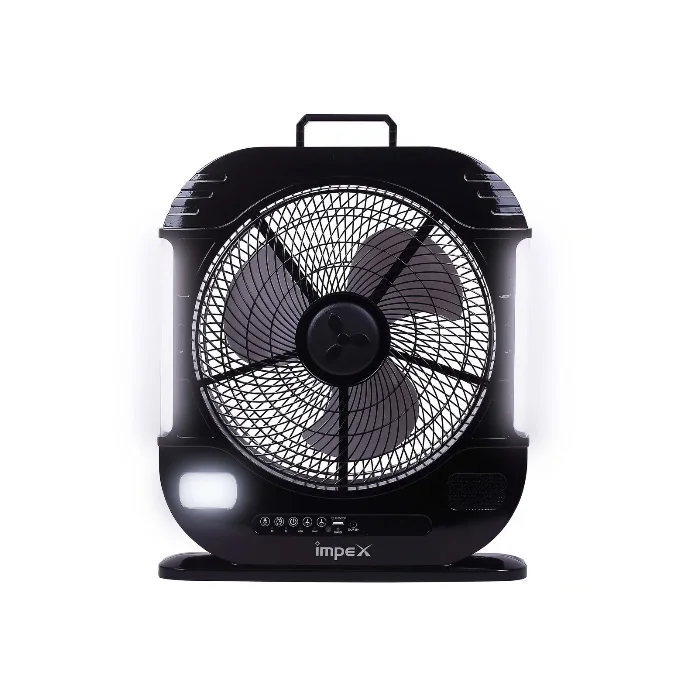 مروحة قابلة للشحن امبكس 3 سرعات - أسود BREEZE D7 مروحة قابلة للشحن