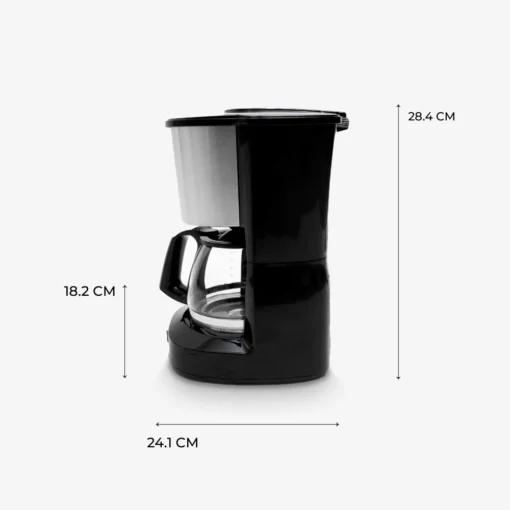 الة صنع القهوة يوجين 0.65 لتر - اسود