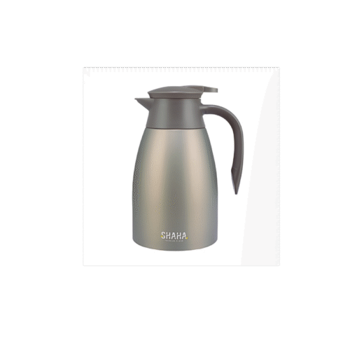 ترمس شاها ستانليس ستيل - 2 لتر - رمادى