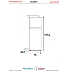 ⁦ثلاجة 9 قدم هايسنس بابين - نوفروست - أبيض⁩ - الصورة ⁦25⁩