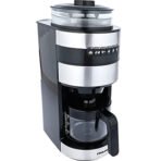 ماكينة صنع القهوة نيكاي وظيفة طحن حبوب - فضي/اسود