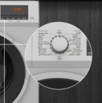 ⁦غسالة اتوماتيك 9 كيلو ارو تعبئة أمامية فضي انفيرتر⁩ - الصورة ⁦8⁩