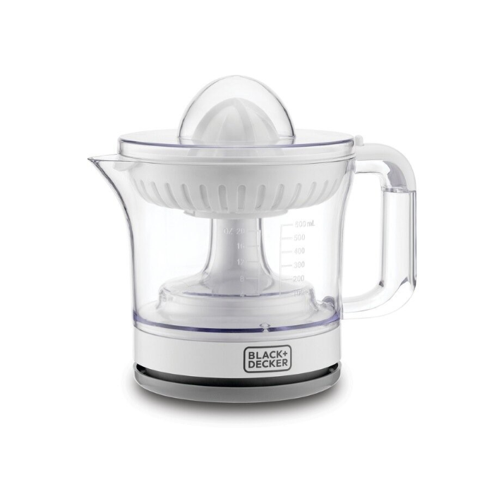 عصارة حمضيات بلاك أند ديكر 600 مل 25 وات - أبيض CJ675-B5 عصارة حمضيات