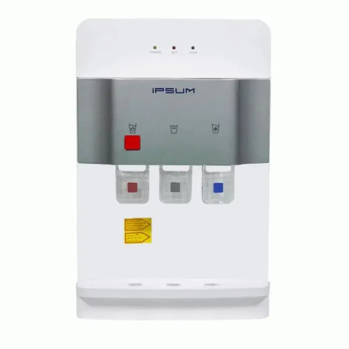 برادة ماء طاولة ابسوم 3 صنبور - أبيض فضي WT-2597PTB برادة ماء طاولة