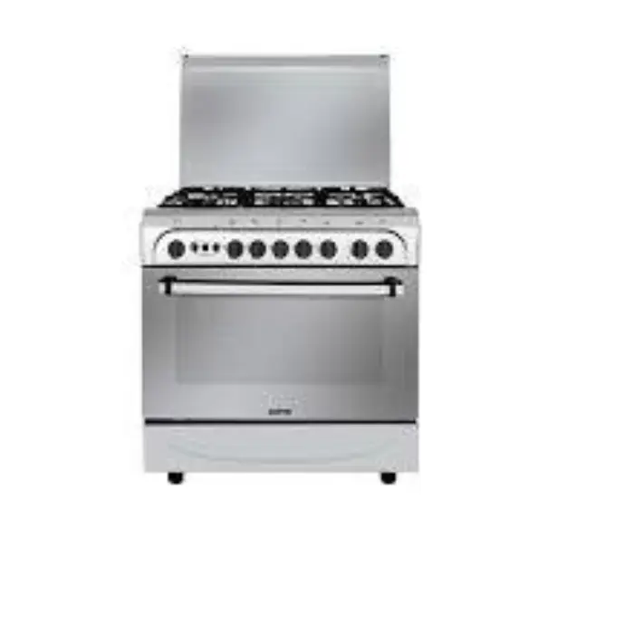 فرن غاز جيباس 8055 سم 5 شعلات فضي GCR8055FSE فرن غاز