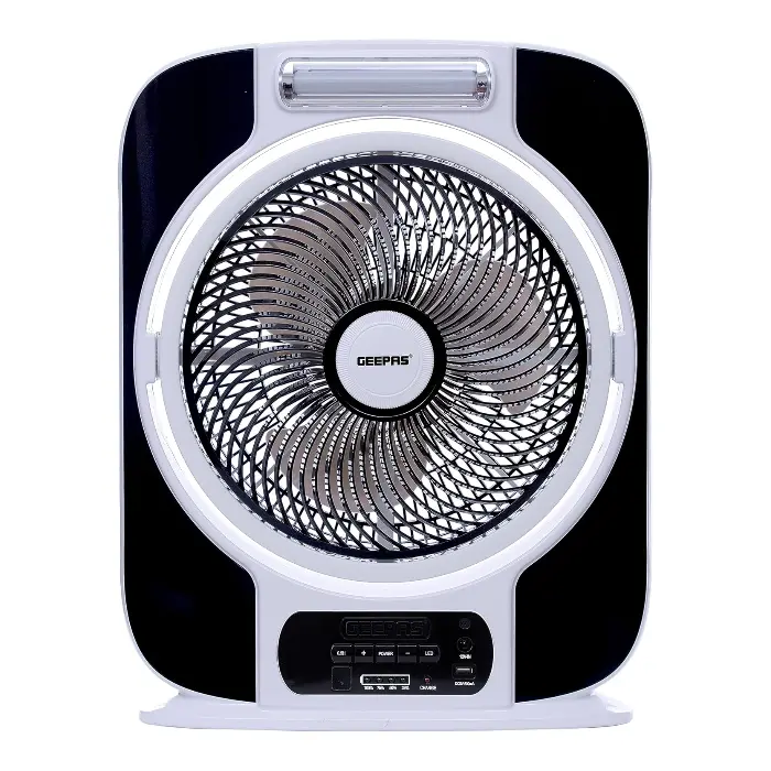 مروحة جيباس قابلة للشحن 12 بوصة – أسود GF989Fa مروحة جيباس