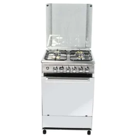 فرن غاز تكنو جاز 55 * 55 سم 4 عيون - ستيل Tcn2055